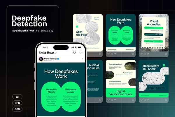 Deepfake Detection Social Media Post Template