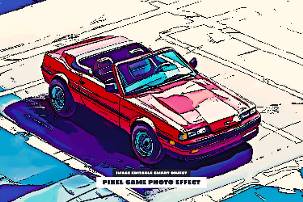 Pixel Game Photo Effect