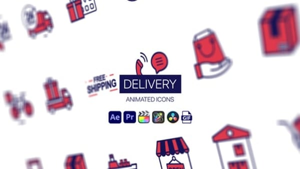Delivery Animated Icons - Shipping Delivery Motion Icons Animation Pack