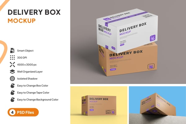 Delivery Box Mockup