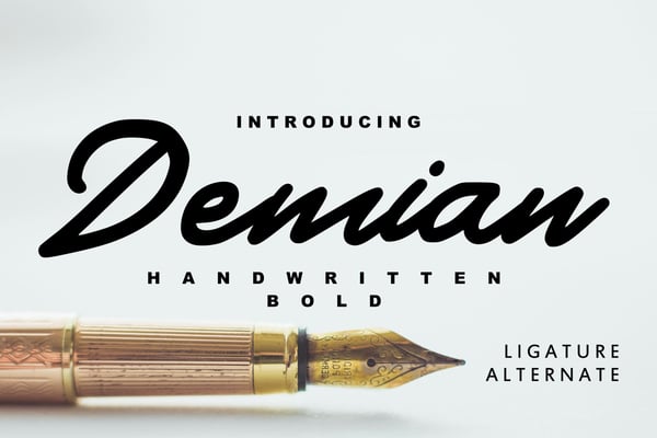 Free Demian - Handwritten Bold Typeface
