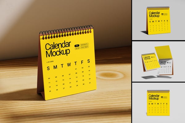Desk Calendar Mockup