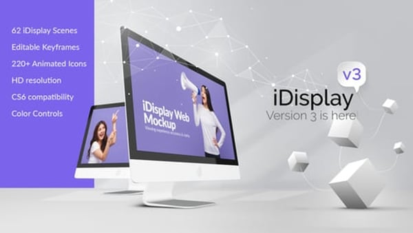 Desktop Web Promo Toolkit for Element 3D – 62 Pre-Made Scenes