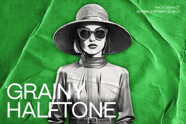 Grainy Halftone Photo Effect