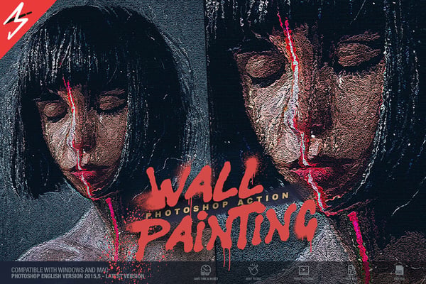 Wall Painting Photoshop Action