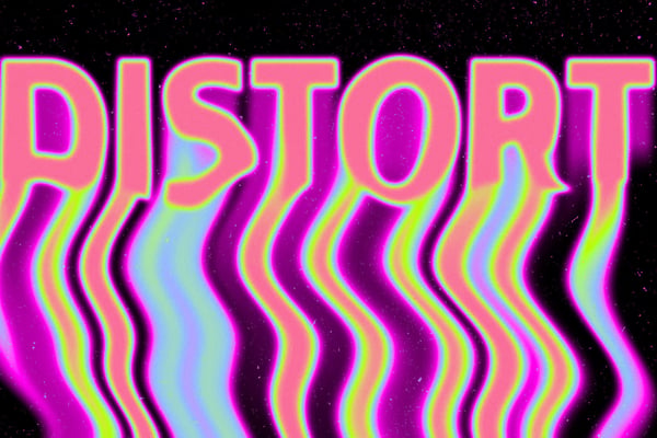 Distortion Gradient Text Effect