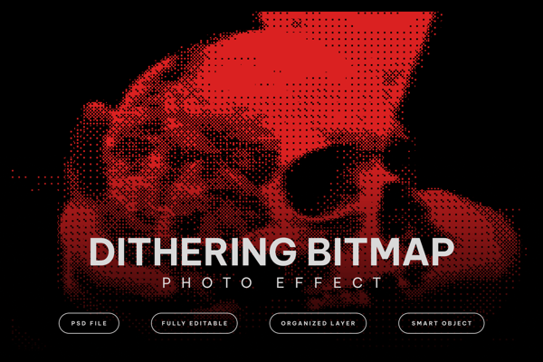Dithering Bitmap Photo Effect