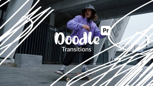 Doodle Line Wipe Transitions – 10 Hand-Drawn Marker and Pencil Animations