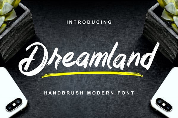 Free Dreamland - Handbrush Modern Font