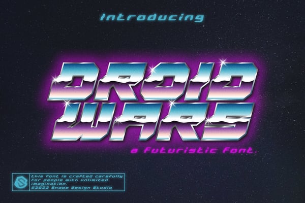 Droid Wars - Futuristic Font