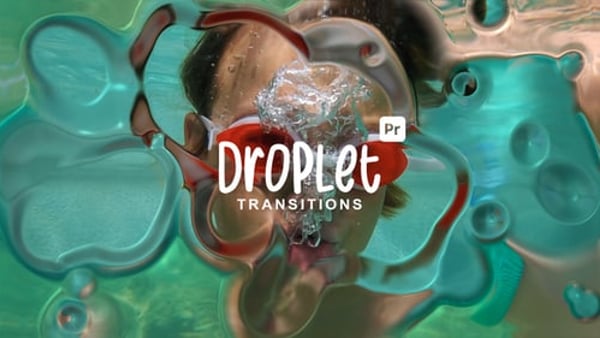 Droplet Fluid Splash Transitions for Premiere Pro - Realistic Organic Reveals