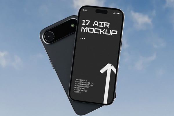 Dual Floating Phone Mockup