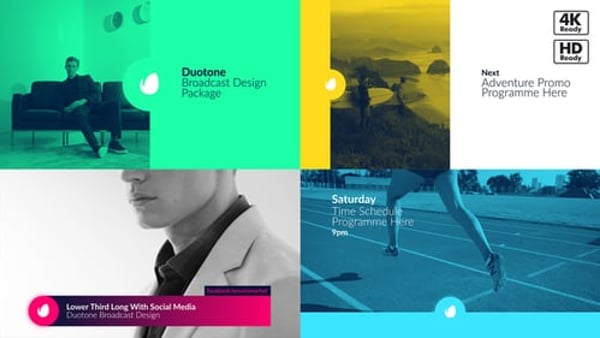 Duotone Broadcast Package - Duotone TV Motion Graphics Package