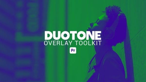 Duotone Effects Overlay Toolkit — 12 Customizable Retro Duotone Looks for Premiere Pro
