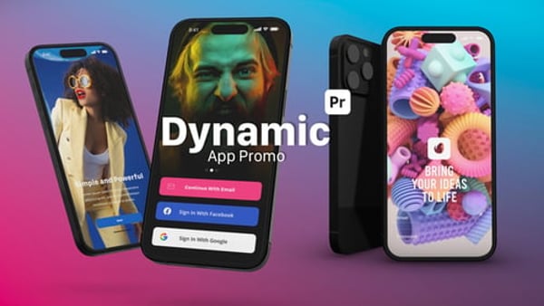 Dynamic App Promo for Premiere Pro | Smartphone Mockups