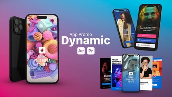 Dynamic App Promo Mockup for After Effects & Premiere Pro – Smartphone MOGRT
