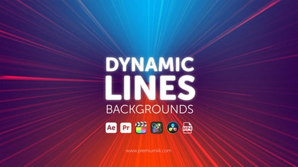 Dynamic Lines Backgrounds - Abstract Animated Motion Effects Pack