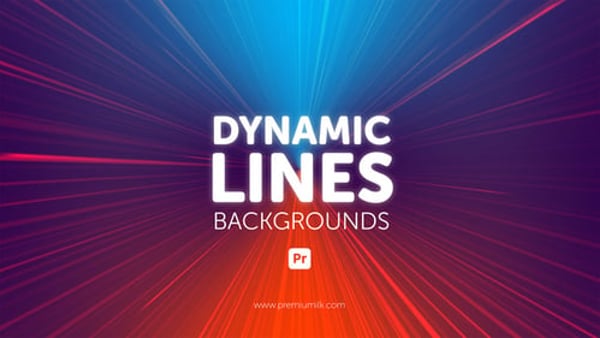 Dynamic Lines Backgrounds for Premiere Pro - Abstract Animated Motion Effects Pack