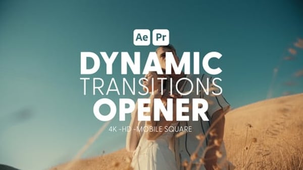 Dynamic Transitions Opener - Fast Motion Transitions Opener Template
