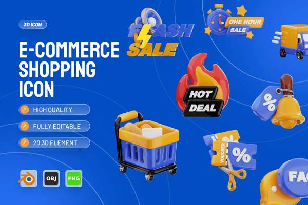 E-Commerce 3D Icon
