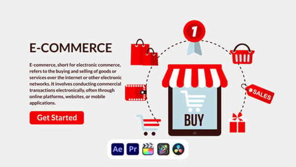 E-Commerce Design Concept - Online Store Business Presentation Animation Template
