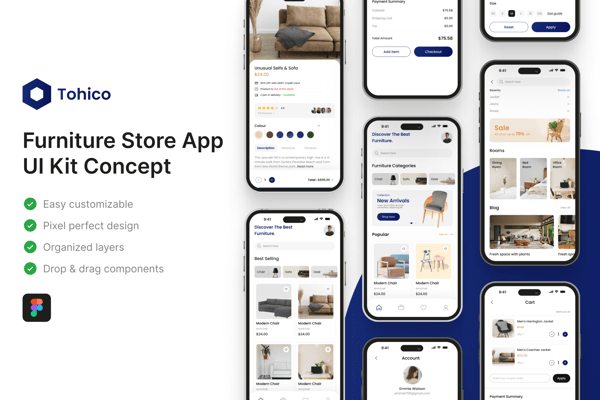 Tohico - Furniture Store App UI Kit