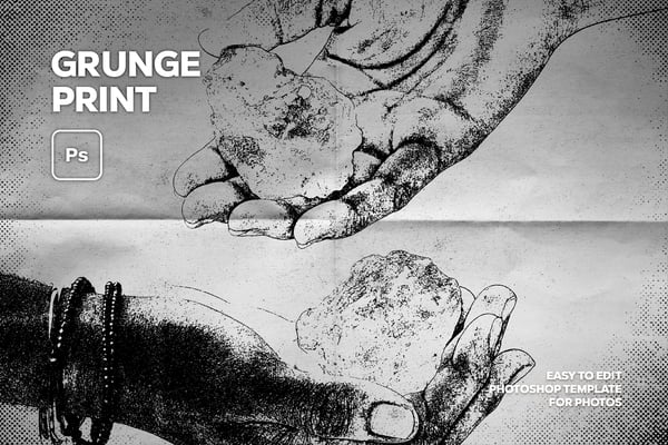 Grunge Print Photo Effect