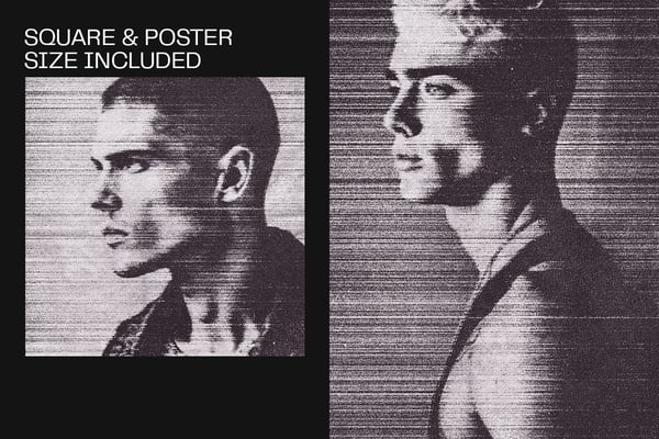 Photocopy Square And Poster Photo Effect