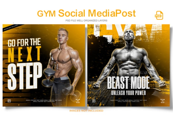 Free Fitness Gym Social Media Post