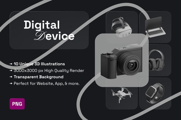 Digital Device 3D Icon Pack