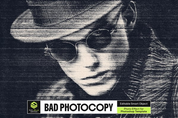 Bad Photocopy Photo Effect