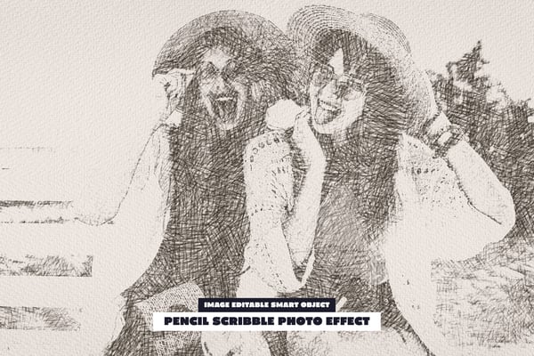 Pencil Scribble Photo Effect