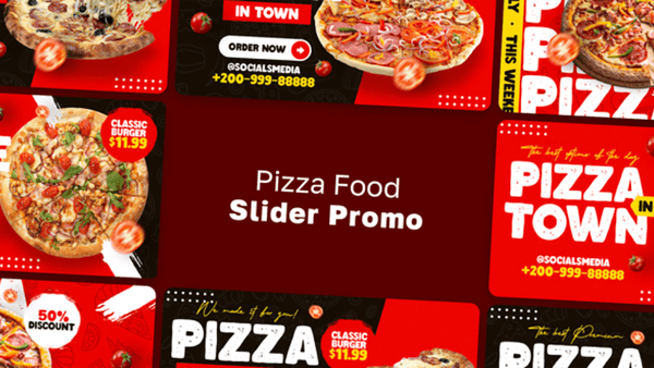 Pizza Food Slider Promo MOGRT