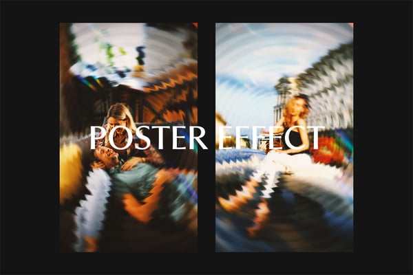 Radial Distort Square And Poster Photo Effect