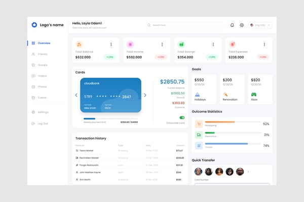 Bank Dashboard UI Kit