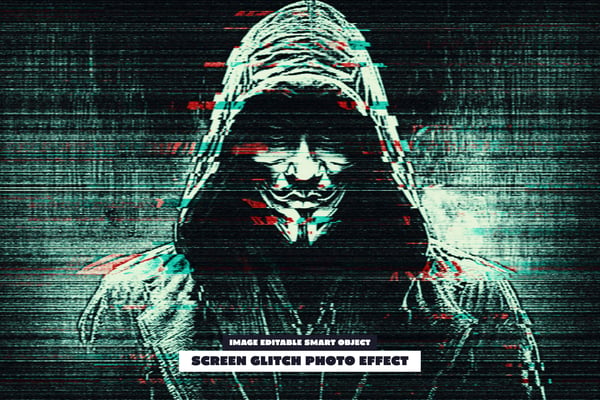 Screen Glitch Photo Effect