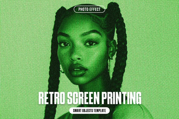 Retro Screen Printing Photo Effect