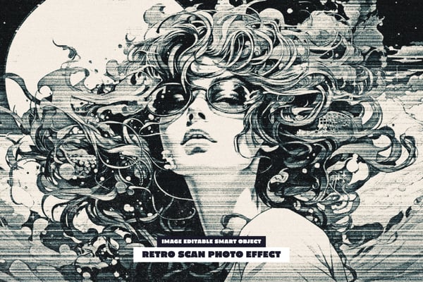 Retro Scan Photo Effect