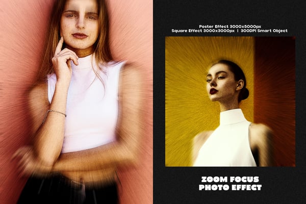 Zoom Focus Square And Poster Photo Effect