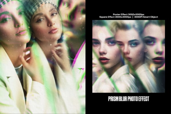 Prism Blur Square And Poster Photo Effect