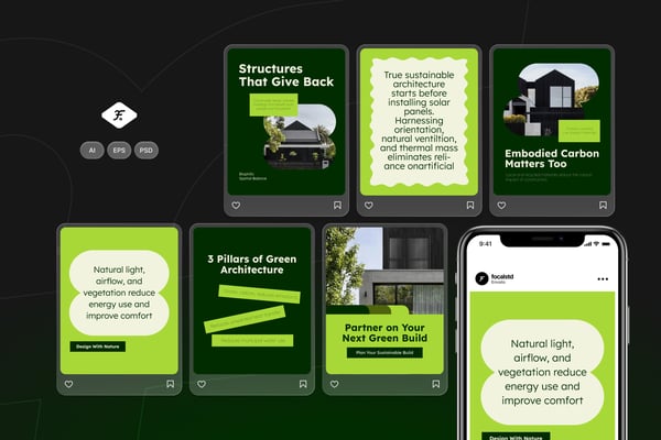 Green Building Architecture - Instagram Post Template
