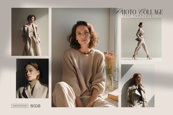 Free Photo Collage PSD Template 04