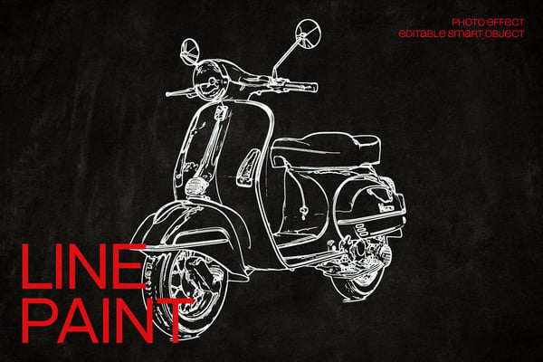 Line Paint Photo Effect