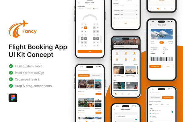 Fancy - Flight Booking App UI Kit