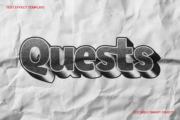 Retro 3D Noise Text Effect