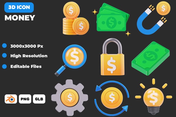 Money 3D Illustration Pack