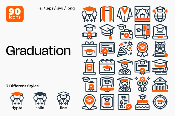 Graduation Icon Set