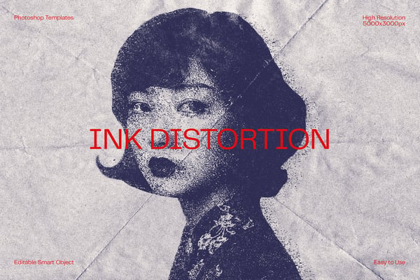 Ink Distortion Photo Effect