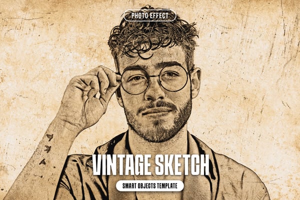 Vintage Sketch Photo Effect
