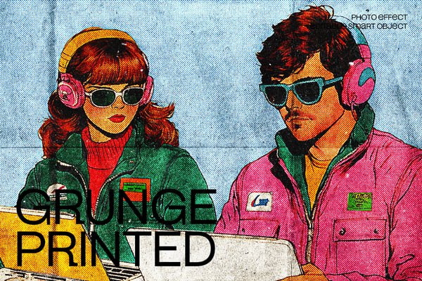 Grunge Printed Photo Effect